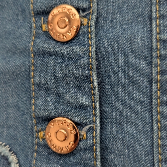 NWT Vince Camuto Kids (Sz 4) Jean Jacket w/Floral & Gold Accents & Side Pockets - Picture 6 of 11